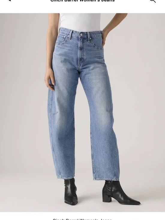 Levi’s cinched barrel medium blue wash jean size 27x31 - Picture 1 of 9